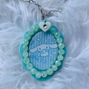 Kawaii pastel cameo necklace bunny gyaru fairy kei decora